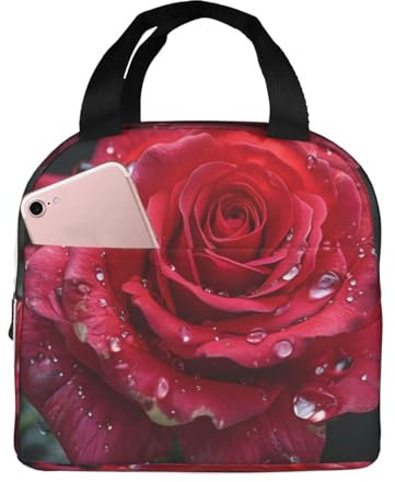 Drop Rose - Lonchera térmica portátil para mujeres, niños y trabajo de picnic al aire libre