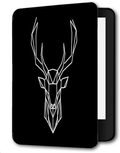 Case For 6 Amazon Paperwhite 10th Generation (Model No.PQ94WIF) 2018 Released PU Leather Case Paperwhite smart Sleep/Wake Paperwhite Cover-Simple Lines Elk Animal