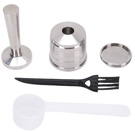 Reusable Coffee Capsule, Stainless Steel Coffee Pod Set Tamper Spoon Reusable Filters for Illy X7 Y3 Y5 Cafe Machine