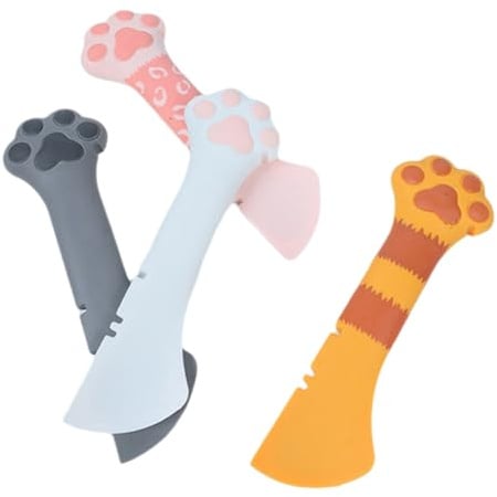Rersduyt Cat Claw Multifunctional Pet Can Opener Spoon Puppy Feeding Spoon Cat and Dog Feeder Shovel Pet Tableware