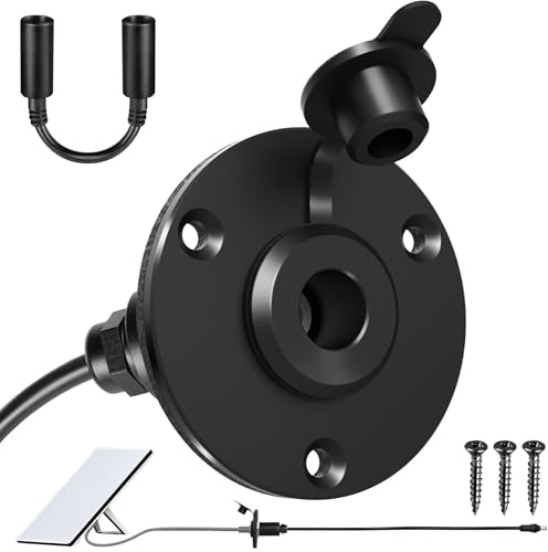 acegoo Starlink Mini DC femmina presa di alimentazione, kit di passaggio da parete in alluminio 5,5 x 2,1 mm con cavo di prolunga DC femmina a femmina, montaggio a pannello impermeabile per camper