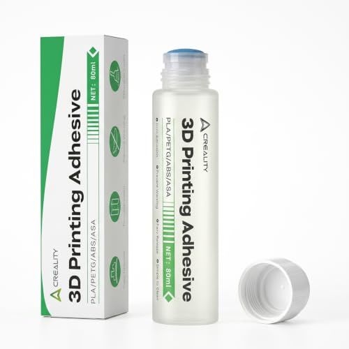 Creality Flüssig Kleber für Bauplatten, 3D-Druck Kleber für Bessere Haftung und Einfaches Ablösen, Leicht Aufzutragen und zu Reinigen, Kompatibel mit PLA/PETG/TPU/PET/ABS/ASA, für K1/K2/Ender 3 Series