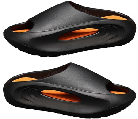 Herren/Damen Badeschuhe Hausschuhe Slippers Sommer Slide Pantoletten Badelatschen Schlappen EVA Weich Rutschfeste Dicke Sohle Pantoffeln für Strand, Schwimmbad, Sauna und Freizeit, Geschenk