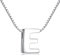 Candyfancy Buchstaben Kette - Buchstabenkette Kette mit Buchstabenanhänger Silber Halskette Kettenanhänger Initialen Silberkette Damen 925 (Kette mit buchstabe E)