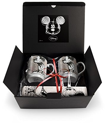 Egan WMSET/31 Set Mug, Modello Parigi e Tovaglietta, 350 Millilitri, Porcellana, Multicolore, 4 Pezzi