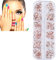 Nagel Nieten, Nieten Nagelsticker Roségold, Nail Hollow Sticker Nail Art DIY Geometry Circle Dekoration Maniküre Dekoration Weihnachtsdekoration (Rose Gold #02)
