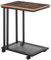 HOMCOM Mesa Lateral Mesa Auxiliar con Ruedas para Sofá Salón Dormitorio Estilo Industrial Retro Mesa Café Ordenador Metal y Madera 51x36x65 cm