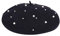MEGAUK Damen Barett Französische Mütze Mädchen Wollmütze Beanie Maler Kappe Prinzessinhut Fraumütze Baske Baskenmütze Beret Cap Frühling Herbst Winter Hut (Perlen Schwarz)