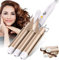Lockenstab 3 Dreifache Fässer - Welleneisen für haare - 25mm Beach Waves Lockenwickler, Wellenstyler Turmalin Keramik Digitale Temperaturanzeige für Lange/kurze Haare