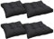 NYVI Loungekissen SmartLounge 50x50 cm Anthrazit 4er Set - Wasserabweisende Sitzkissen für Indoor und Outdoor - Stuhlkissen für Rattanmöbel und Gartenmöbel