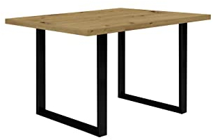 FORTE TABLES Tisch nicht ausziehbar, Holzwerkstoff, Artisan Eiche, 140 x 74.7 x 90 cm