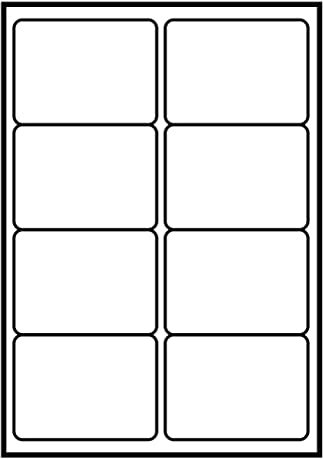 Self Adhesive Address Mailing Labels, Compatible with Inkjet and Laser Printers – with Permanent Adhesive (8 Labels PER Sheet (100 Sheets))