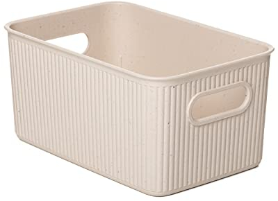 TATAY Storage Box Baobab ECOHOME, 5L Capacity, Polypropylene BPA free, 100% Recycled Material. Measures 18.1 x 27.2 x 13 cm, Beige
