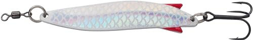 Abu Garcia Toby Spoon Señuelo de Pesca | Legendaria Cuchara para Depredadores de Agua Dulce y Salada | Acción Irresistible para lucios, truchas, salmones, percas y más | White Flash, 7,5 cm