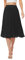 Durio Midirock Damen Faltenrock Plissee Damenrock Leicht Casualrock Chiffon Röcke A-Linie Schwarz 36(Tag Size S)