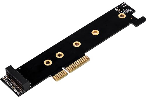 SilverStone Technology SST-ECM26-V2-PCI-E Erweiterungskarte Superspeed, M.2 (NVMe SSD NGFF) auf PCI-E x4, Schwarz, 71173