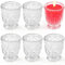 Belle Vous 6 Stk Vintage Kerzenständer Glas Set - B5,5 x H8 cm - Kristallklare Teelichthalter Glas Kerzenständer für Stabkerzen, Aromatherapie Geschenk, Haus & Hochzeit Tischdekoration