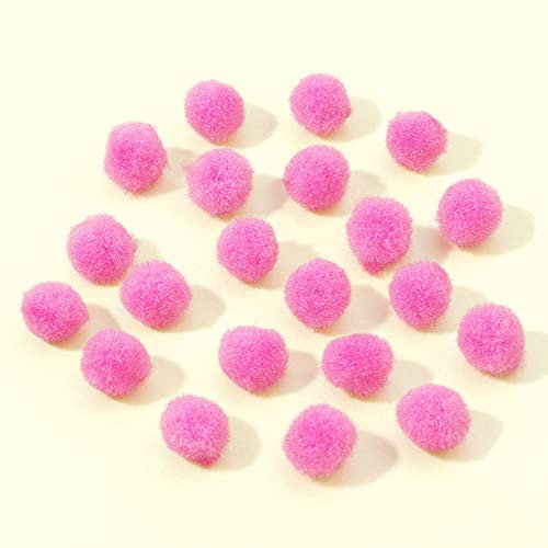 Duories 1000 Stück Bunte Mini Pompons zum Basteln 10mm Flauschige Pom Poms Plüschbälle Bälle Kleine Bommeln Filzkugeln für Geburtstag Hochzeit Handwerk Weihnachten DIY Nähen Dekorationen,Hell-Pink