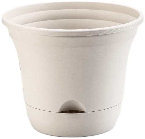 Olly & Rose Pot de fleurs auto-arrosant extra large pour intérieur et extérieur Ivoire 35 cm (1 x 35 cm)
