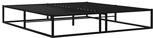 vidaXL Bettgestell Schwarz Metall 140x200 cm