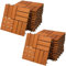 Dalles de terrasse bois d'acacia certifié FSC® 2m² dalle acacia mosaïque 30x30cm système de clips dalle découpe possible