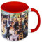 Mug de Couleur Qualité Premium Rouge - Auguste Renoir Bal du Moulin Impressionnisme Peinture Huile - Tasse avec anse et intérieur de couleur