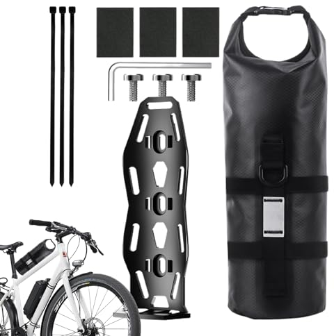 Dubbulon Pannier Bag Saddle Bag | 5L Racks & Bags | Multi-Purpose Fork Bag with Reflective Stripes for City Riding Bikepacking Cycling Touring