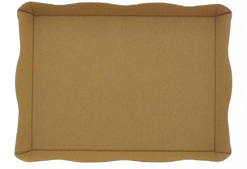 Monouso | 10 Bandejas de Cartón 26,5x19,8x3cm Kraft, Bandeja Rectangular, Desechables, Base para repostería, Catering, Eventos, Pastelería, Aperitivos, Tapas