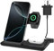 Wireless Charger Station 3 in 1 ，18W Fast Charging with Qi-Certified Multiple Devices for iPhone 16/15 /14/13/12/11 pro max - Watch 10-2SE and Ultra Series - Airpods Pro (black)