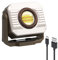 Smiling Shark Werkstatt Licht, 1200lm Tragbar Werkstattlicht 5000mAh Wiederaufladbare Dimmbar 3 Modu Licht 360°Drehbar Haken Kabellos LED Werkstattlampe mit Magnet für Working Reparatur Garage Camping