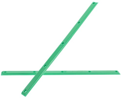YARNOW 2 Stück Grüne Skateboard Schienenschoner Doppelkopf Stoßfeste Kunststoff Deck Rails für Skateboards und Longboards Einfache Montage Vielseitiger Schutz
