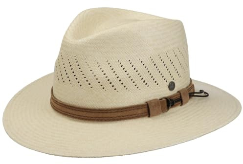 Lierys Mens Air Panama Hat - Handmade in Ecuador - Sun hat Made of Panama Straw - Woven Straw Traveller - Fedora hat Spring/Summer