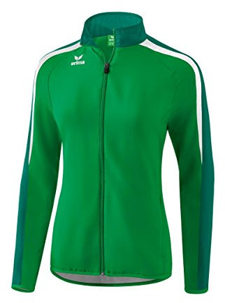 Erima Damen Liga Line 2.0 Präsentationsjacke, Smaragd/Evergreen/Weiß, 42