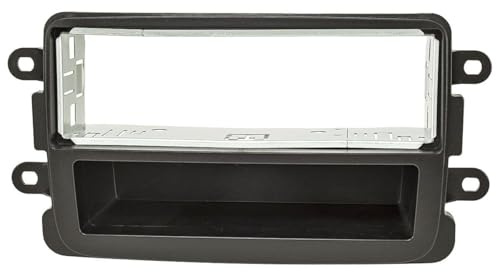 tomzz Audio 2409-014 Radioblende Metallschacht kompatibel mit Dacia Lodgy Dokker Duster Sandero ab 2012 Renault Captur ab 2013 schwarz
