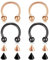 D.Bella 16G Chirurgenstahl Nase Septum Hufeisen Augenbraue Lippe Bauchnabel Piercing 10mm Helix Tragus Daith Rook Ohrringe mit Ersatz Spikes Rosegold und Schwarz