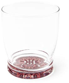 Excelsa Mandala Lot de 6 verres à eau en verre Rouge