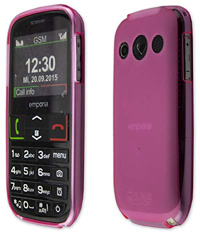 caseroxx Schutzhülle für Emporia Euphoria V50 / Active V50 4G in pink – Flexibles TPU-Case aus stoßfestem Gummi, passgenaue Handy-Tasche mit Kantenschutz & rutschfestem Grip