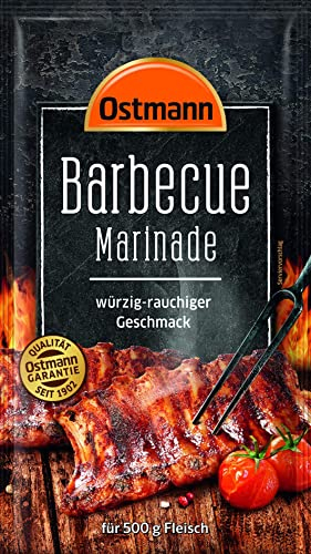 Ostmann Gewürze – Barbecue Marinade, flüssige Grillmarinade, würzig-rauchiger Geschmack, Gewürzmischung für 500 g Fleisch, ideal zum Grillen & Verfeinern von Speisen, 60 ml