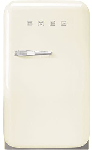 Smeg FAB5 Retro Mini Fridge – 50s Style Compact Small Refrigerator, 1.2 cu ft, Automatic Defrost, LED Lighting, Adjustable Shelves– Made in Italy – Perfect for Home, Dorm, Office, Hotel -Cream
