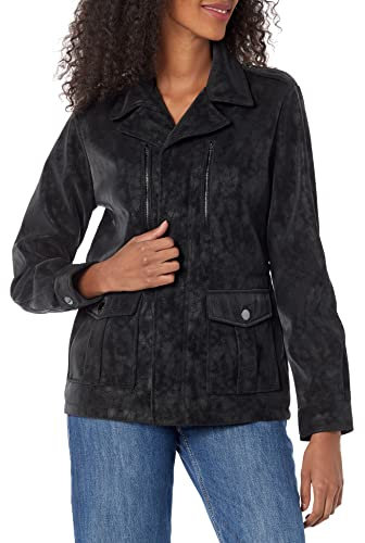 Desigual Chaq_amar Giacca in Ecopelle, Nero, XS Donna