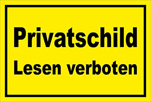 Melis-Folienwerkstatt MelisFun Privatschild – Lesen verboten - lustiges Schild Geschenk-Idee Scherz-Artikel