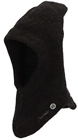 Sterntaler Baby Jungen Schalmütze Kleinkinder Schalmütze Mütze - Schalmütze Kinder - aus Merino Wolle (sehr weich) - anthrazit meliert, 53