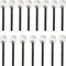 Haconba 15 Pack Toy Microphone Stage Mic Costume Prop Fake Mic Accessory Silver Glitter Microphone for Cosplay Stage Play Rock Star Accessories Prop Karaoke Birthday Theme Party Favors