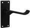 ONYX DESIGN Victorian Scroll Lever Latch on Matt Black Door Handle Lever on Matt Black for Internal Doors