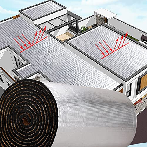 Yufenj Panneau Isolant en Caoutchouc en Feuille d'aluminium, Couverture Isolante en Mousse réfléchissante, Coton insonorisé imperméable à l'eau Autocollant, 5/30 mm d'épaisseur.