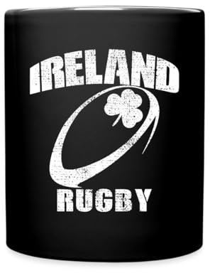 Spreadshirt Ireland Rugby - Together Standing Tall Coloured Mug, One Size, Black
