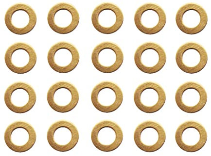 Compatible with C10 C11 EDC Pocket Knife Brass Washer Gasket,Folding Knives Replacement Cushion Pad Ring,Pivot Pin Washers Meson Bearing, 0.5x8x4.2 mm,Pack of 20 pcs