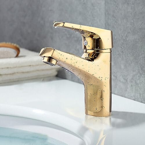Rubinetto dell'acqua, rubinetto per lavabo rubinetto per lavabo bagno miscelatore monocomando per cucina bagno, oro