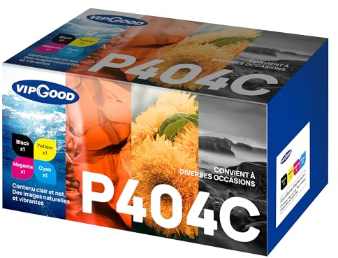 VIPGOOD P404C CLT 404S Tonerkartuschen, kompatibel mit Samsung CLT-P404C 404S für Xpress SL C480W C483W C48X C430W CLT-K404S CLT-C404S CLT-Y404S CLT-M404S (Schwarz, Cyan, Gelb, Magenta, 4 Stück)