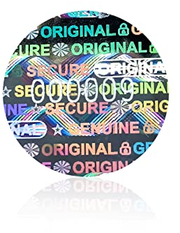 180pcs Kreisförmig Sicherheitsetikett mit Hologramm, Haftklebstoff zum Erlöschen der Garantie mit Seriennummer,20 mm